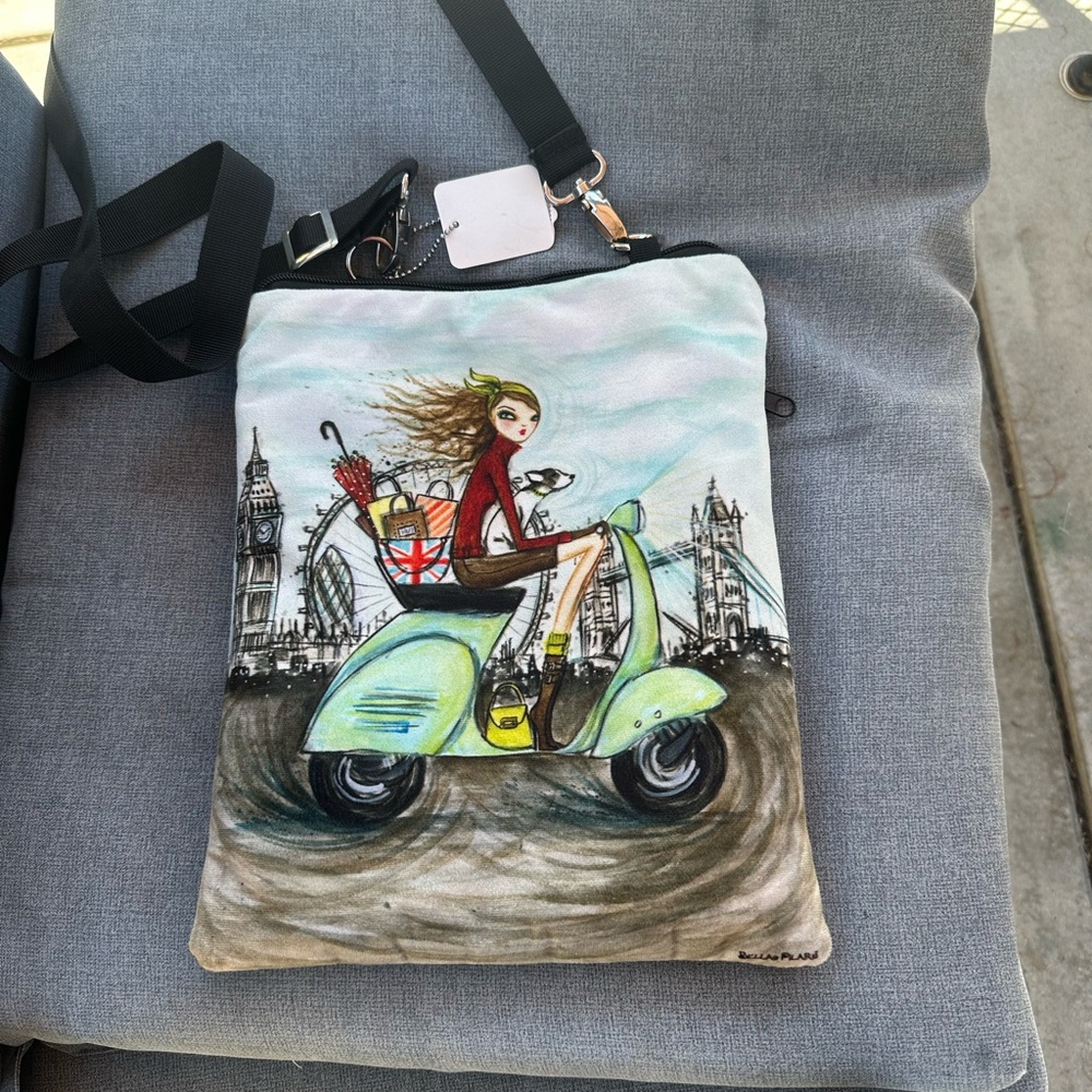 Stylish Illustrated Crossbody Bag